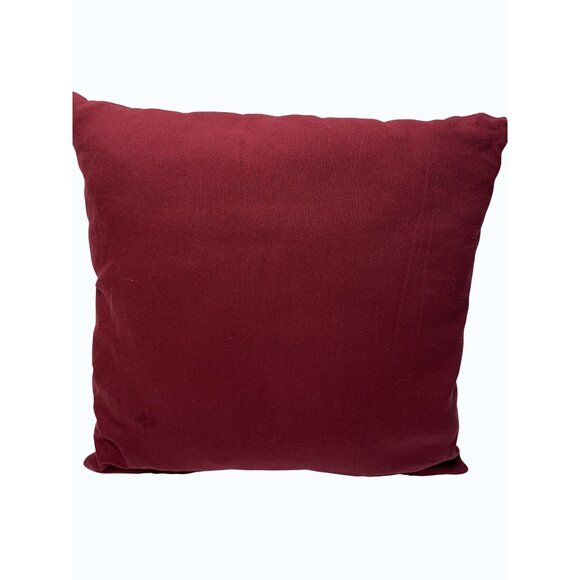 Decorative Vintage Christmas Tapestry‎ Pillow With Angel & Baby 16 x 16 burgundy - Picture 3 of 5